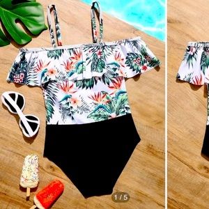 Girls floral swimsuit